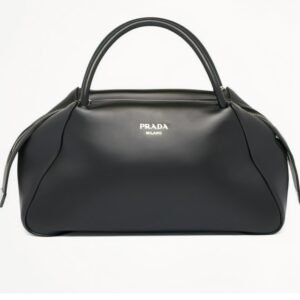 [PRE-ORDER] PRADA MEDIUM LEATHER SUPERNOVA HANDBAG-BLACK